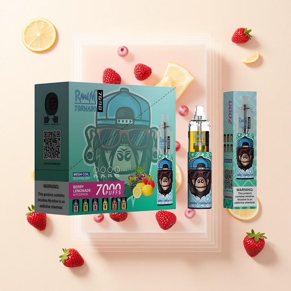 RandM Fumot Tornado 7000 Pufov 14ML 850MAH Berry Lemonade