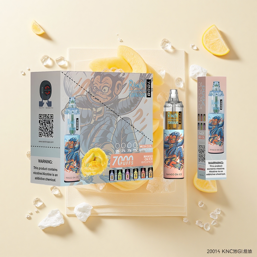 RandM Fumot Tornado 7000 Púfov 14ML 850MAH Mango On Ice