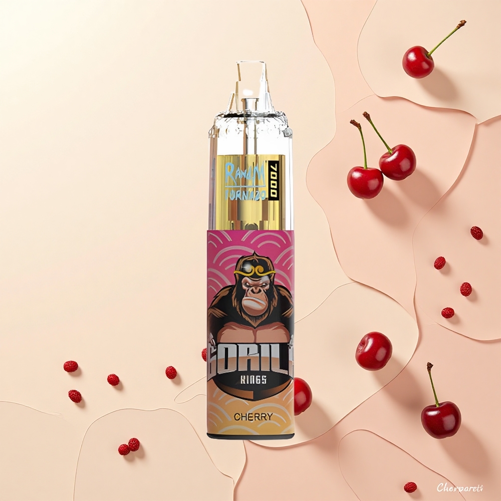 RandM Fumot Tornado 7000 Púfov 14ML Mesh 850MAH Typ-C RGB Cherry Čerešňa