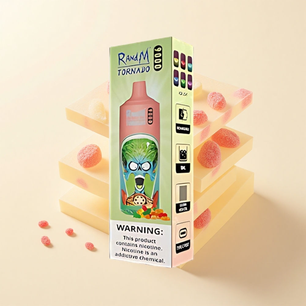 RandM Fumot Tornado 9000 Náustkov Jednorazové Vape Gumičky 850mAh 18mL Mesh RGB 54 Príchutí