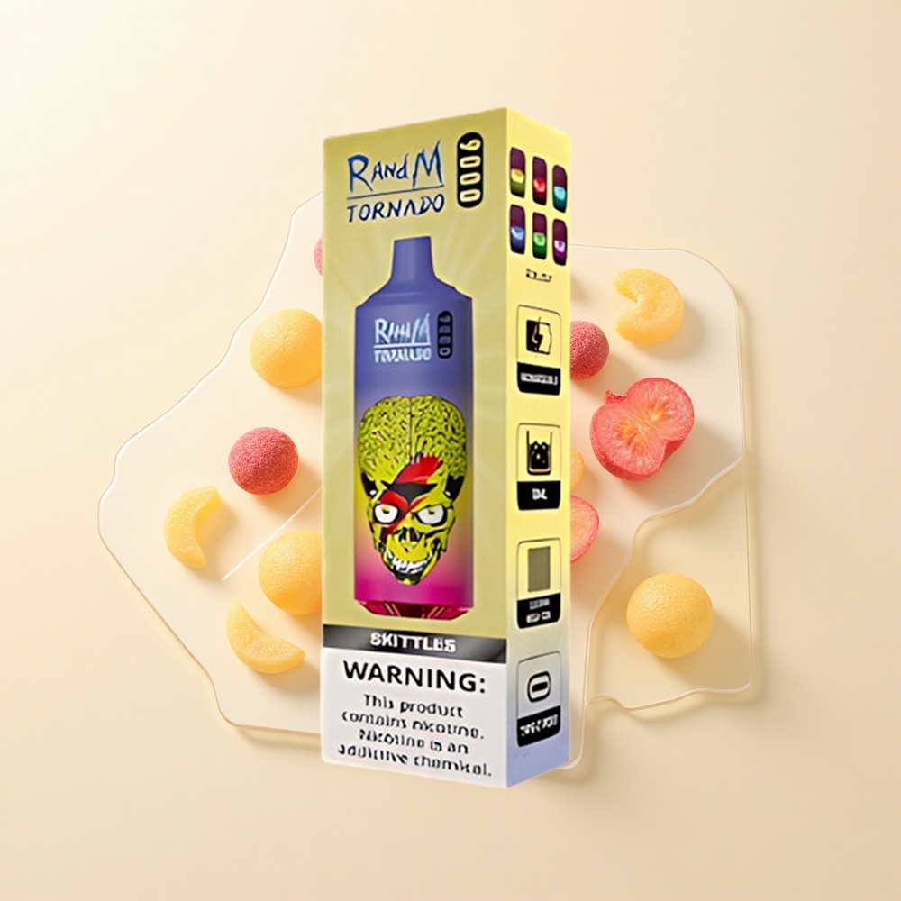 RandM Fumot Tornado 9000 Púfov Dobíjateľná Vape 18 mL RGB Duha 54 Príchutí