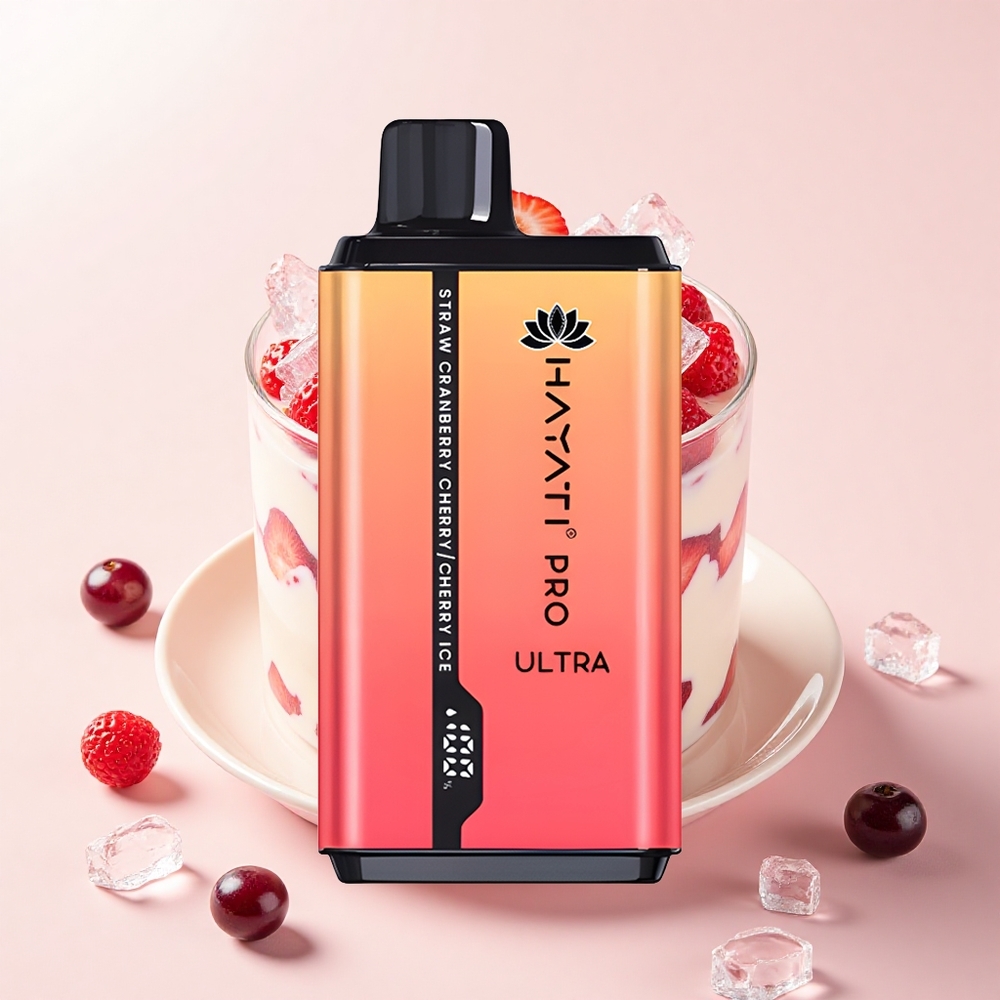 Hayati Pro Ultra 15000 Puffs Jahodová Brusnica Čerešňový ľad