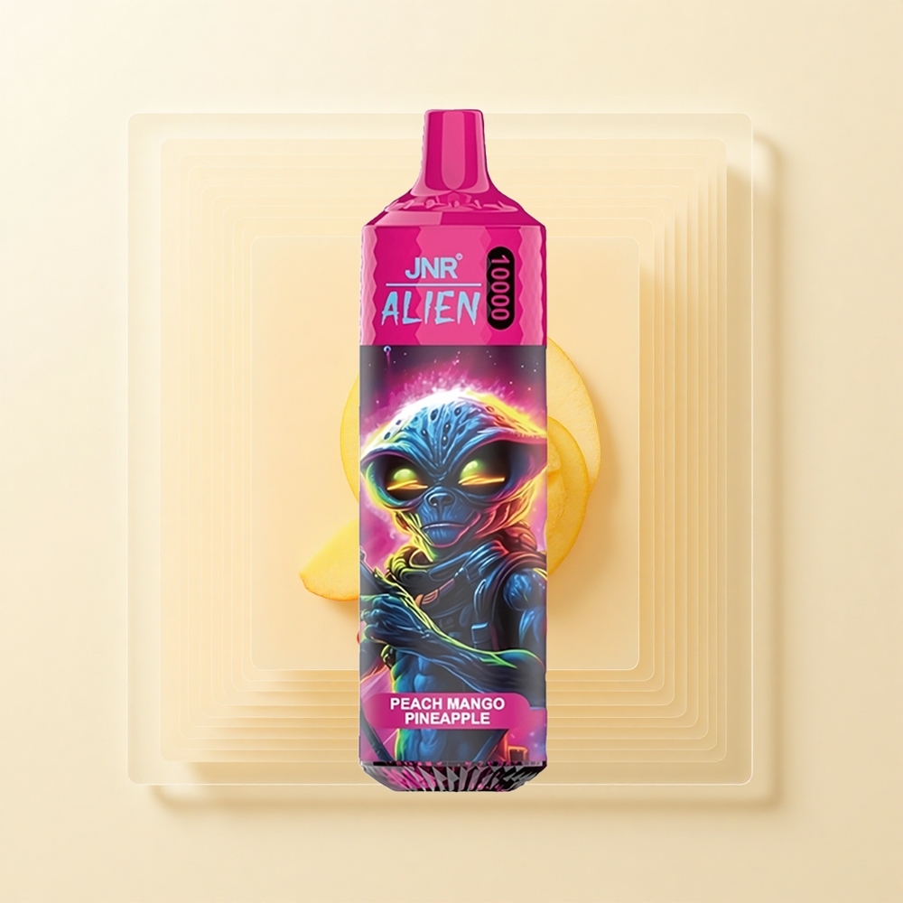 JNR Alien 10000 Púfov 850mAh 20ml Broskyňa manga ananás RGB LED