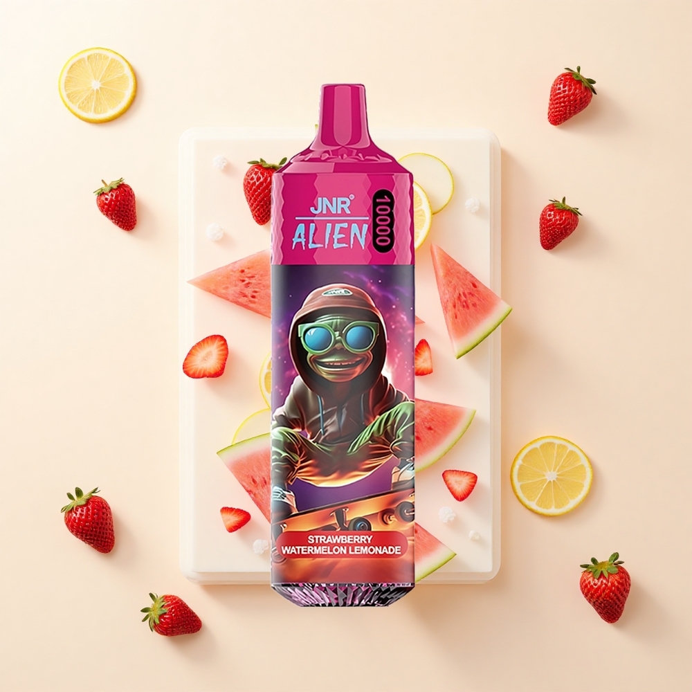 JNR Alien 10000 Púfov Jednorazové Vape Jahoda Vodný Melón Limonáda 850mAh 20ml RGB LED
