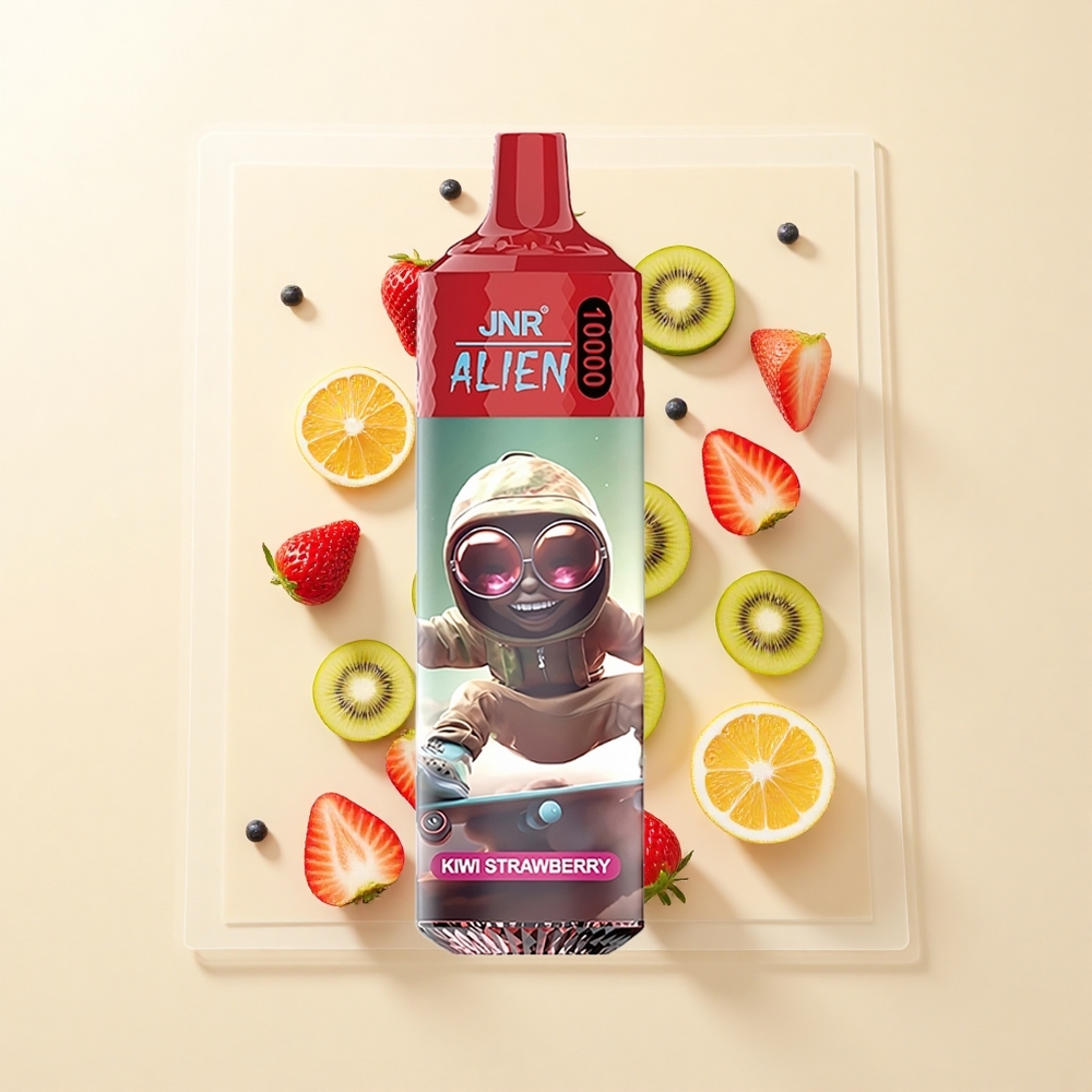 JNR Alien 10000 Pufov Jednorázová Vape Kiwi Jahoda 850mAh 20ml RGB Typ-C