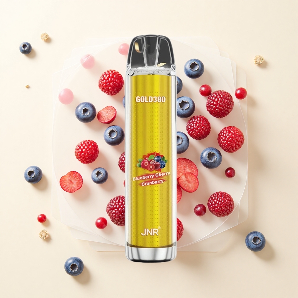 JNR Glod380 6000 Púfov 1500mAh 13ml 0/2/5% Jednorázová Vape Jahoda Čučoriedka Brusnica