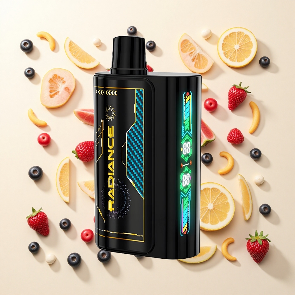 JNR Radiance 31000 Puf Dvojité Mriežkové Cievky Batéria 950 mAh Typ-C Jahodový Mix