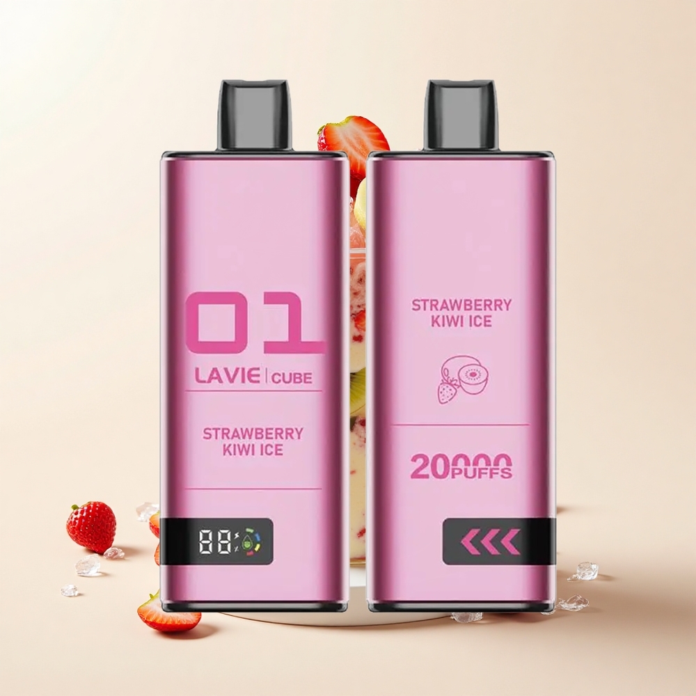 Lavie Cube 20000 Púfov 28ML 5% Nic Salt Jednorazové Vape Jahodové Kivi Ice