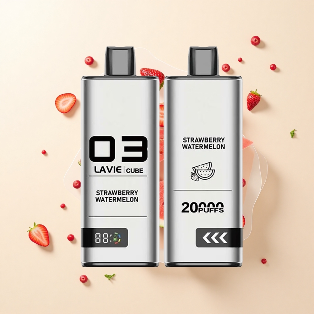 Lavie Cube 20000 Pochutí Jednorazová E-cigareta Jahoda Vodný Melón 28ML 5% Nic
