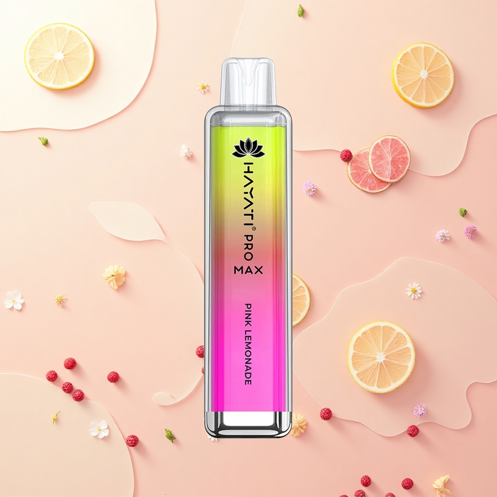 Hayati Pro Max 4000 Puffs Batéria 1400mAh Dual 11 Ohm Mesh Rúžová Limonáda