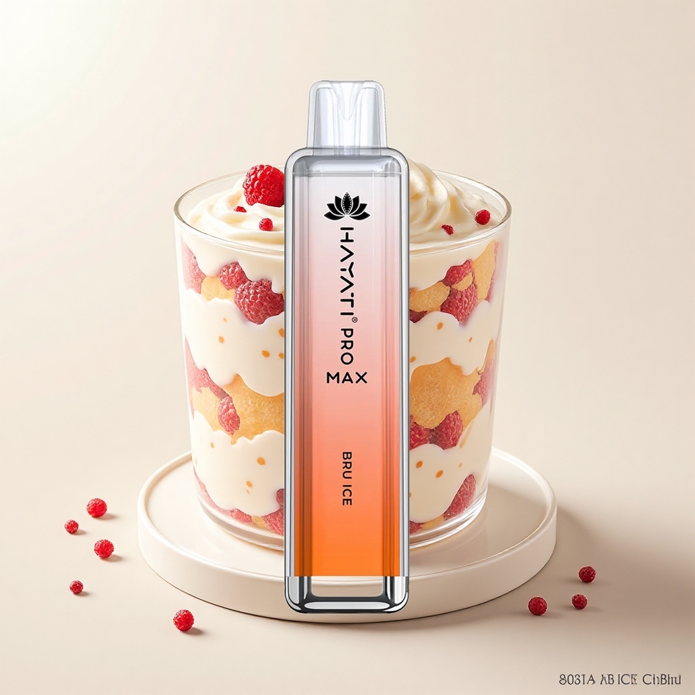 Hayati Pro Max 4000 Puffs Disposable Vape Bru Ľad s 2ml/10ml nádržou 1400mAh batériou a Dual 11 Ohm Mesh Coil