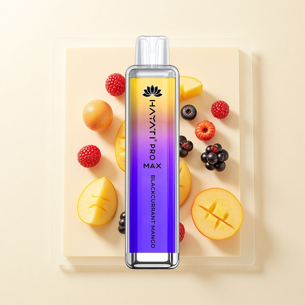Hayati Pro Max 4000 Pôst Disposable Vape Čierne Ríbezle  Mango