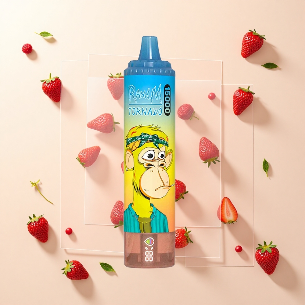RandM Fumot Tornado 15000 Púfov Jednorazové Vape Jahoda 25ml 850mAh Mesh
