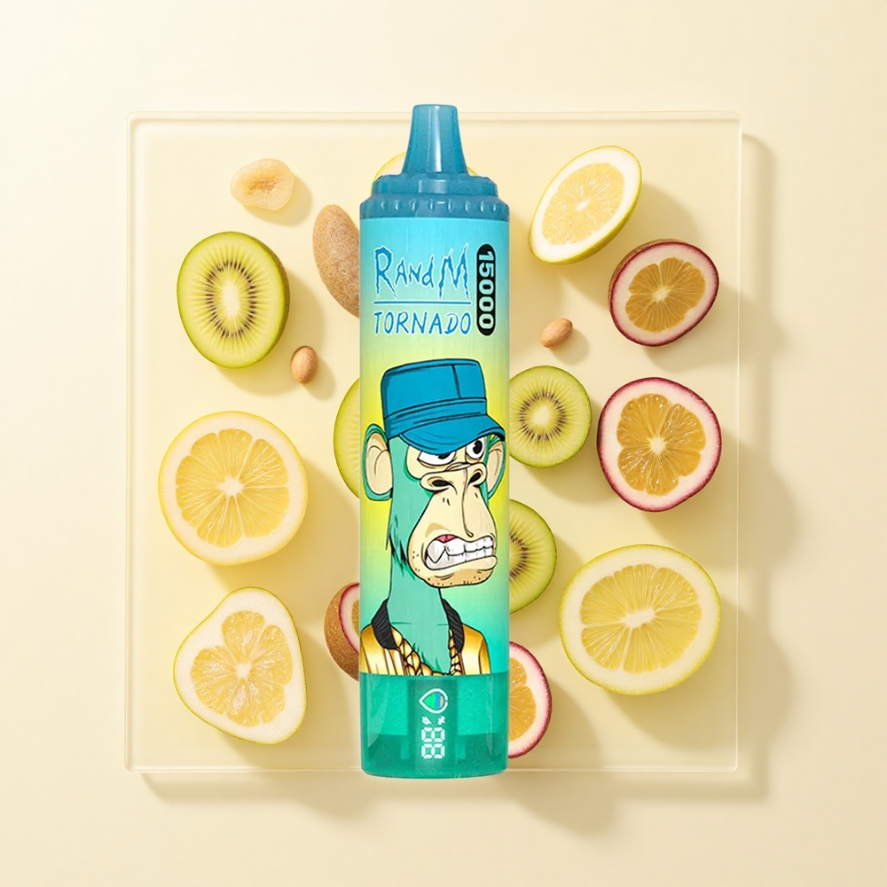 RandM Fumot Tornado 15000 Púfov Jednorázová Vape Kiwi Maracuja Guava 25ml 850mAh Mesh