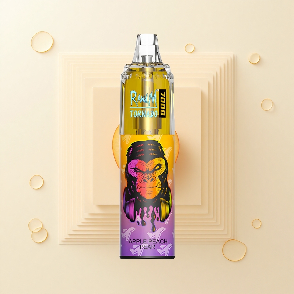 RandM Fumot Tornado 7000 Pufov 14ML 850MAH Mesh Type-C RGB Jablko Broskyňa Hruška