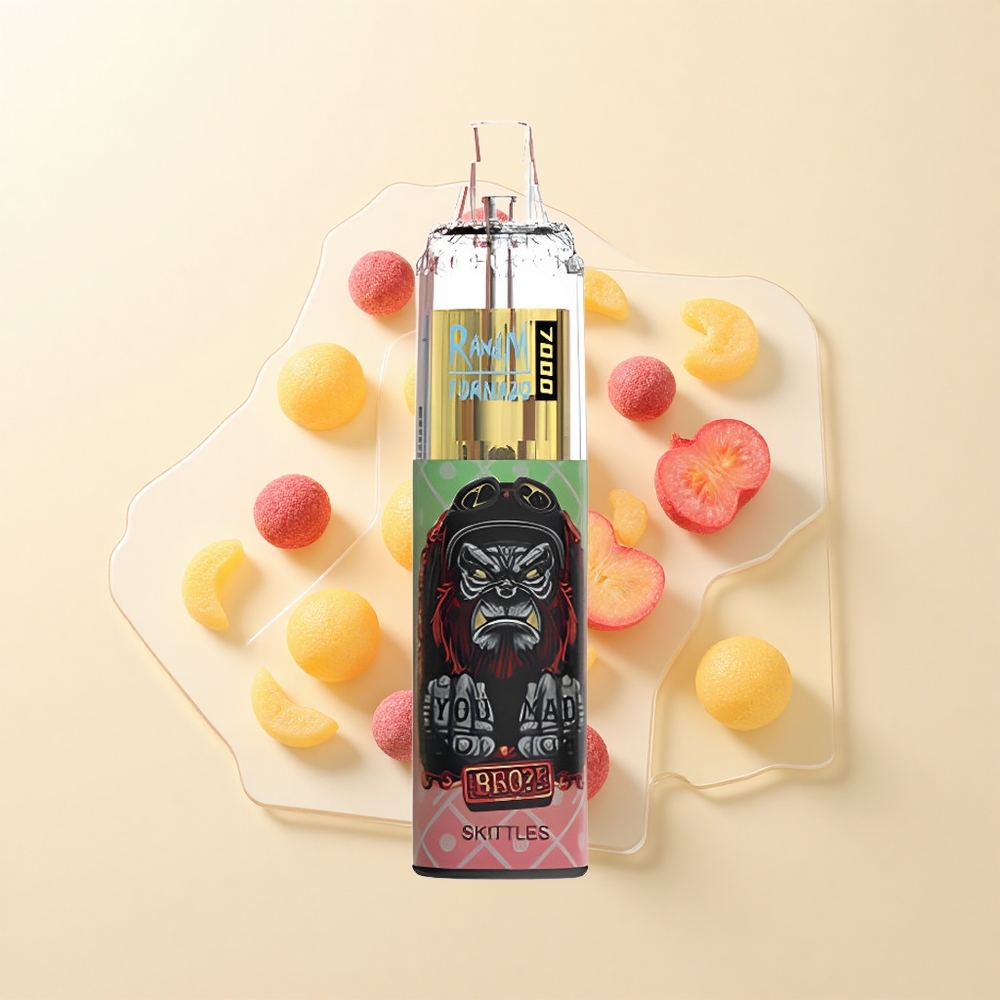 RandM Fumot Tornado 7000 Pufov 14ML 850MAH Mriežka Typ-C RGB 0-5 Vzduch Skittles