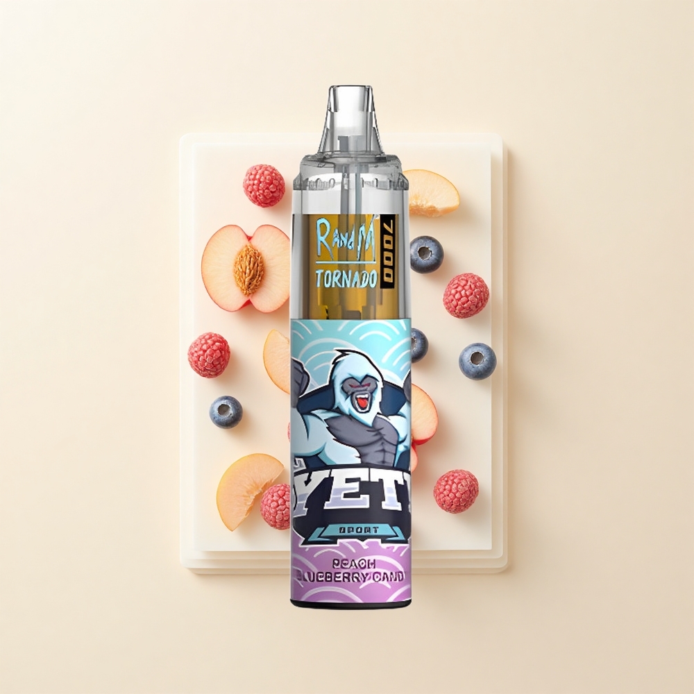 RandM Fumot Tornado 7000 Pufov 14ML 850MAH Typ-C RGB Broskyňa Čučoriedka Cukrík