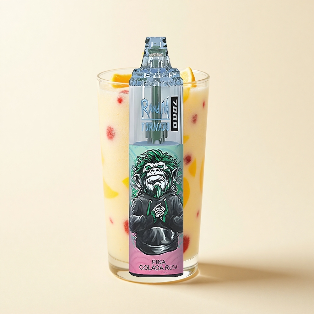 RandM Fumot Tornado 7000 Pufov 14ML 850MAH Typ-C RGB Piña Colada Rum