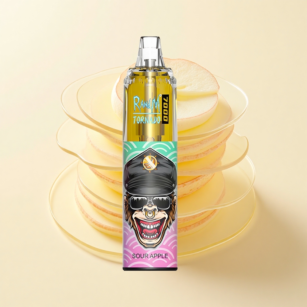 RandM Fumot Tornado 7000 Pufov 14ML 850MAH Typ-C RGB Vzduchovo Nastaviteľné Jablko