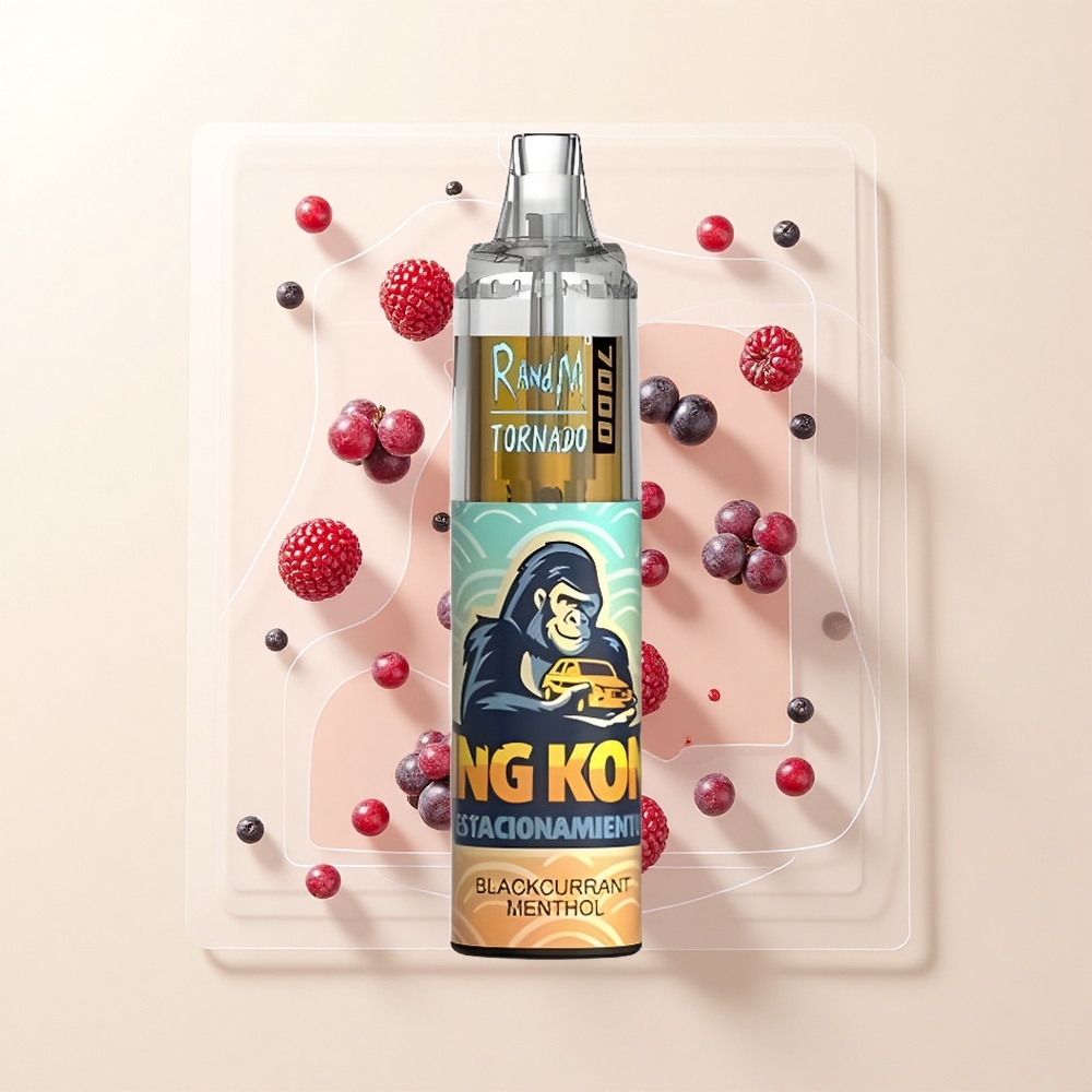 RandM Fumot Tornado 7000 Púfov 14ML 850MAH Typ-C RGB Čierny Ryžež Mentol